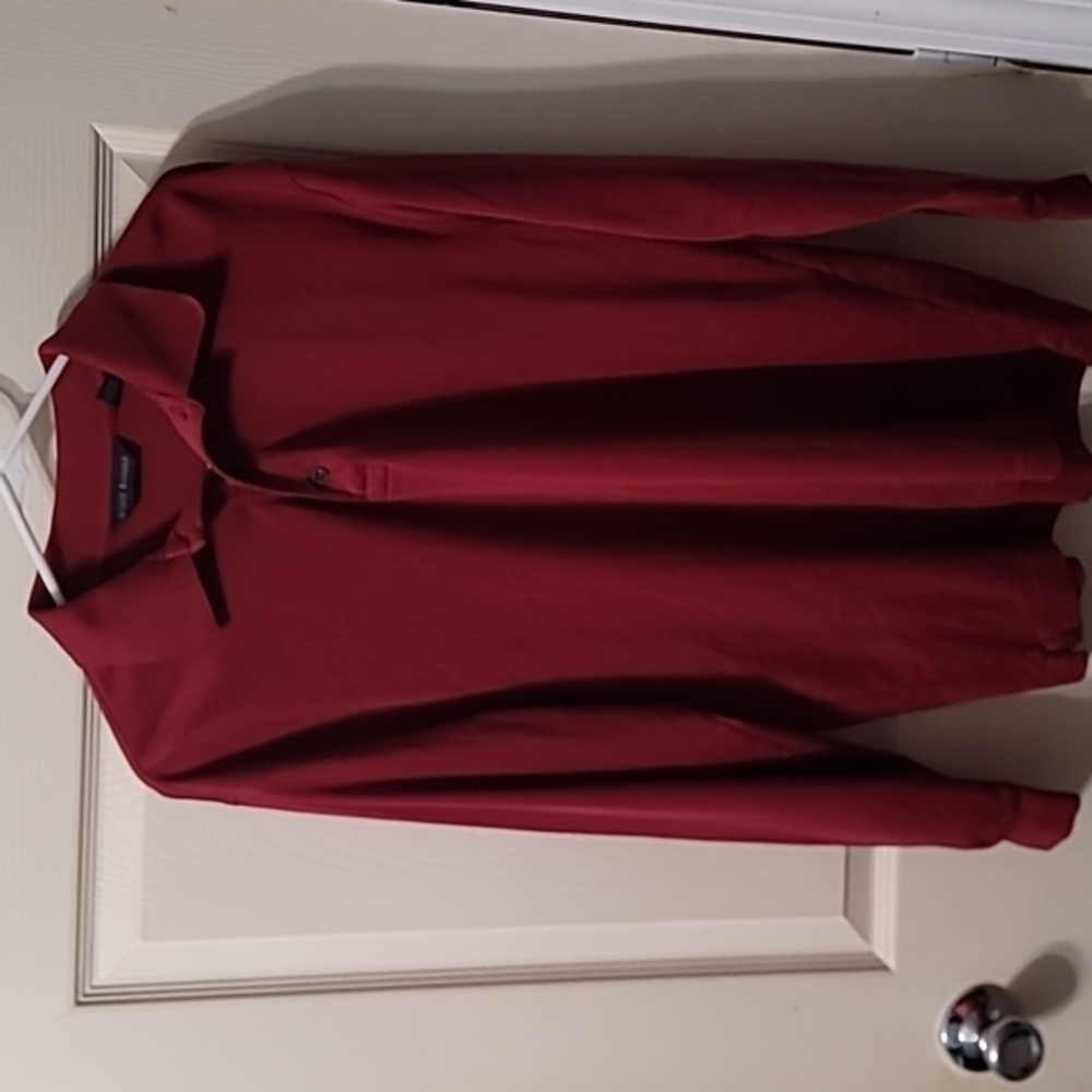 Scott Barber 100% Prima Cotton Red LS Polo.  Men's(M). Great Condition.Very Soft